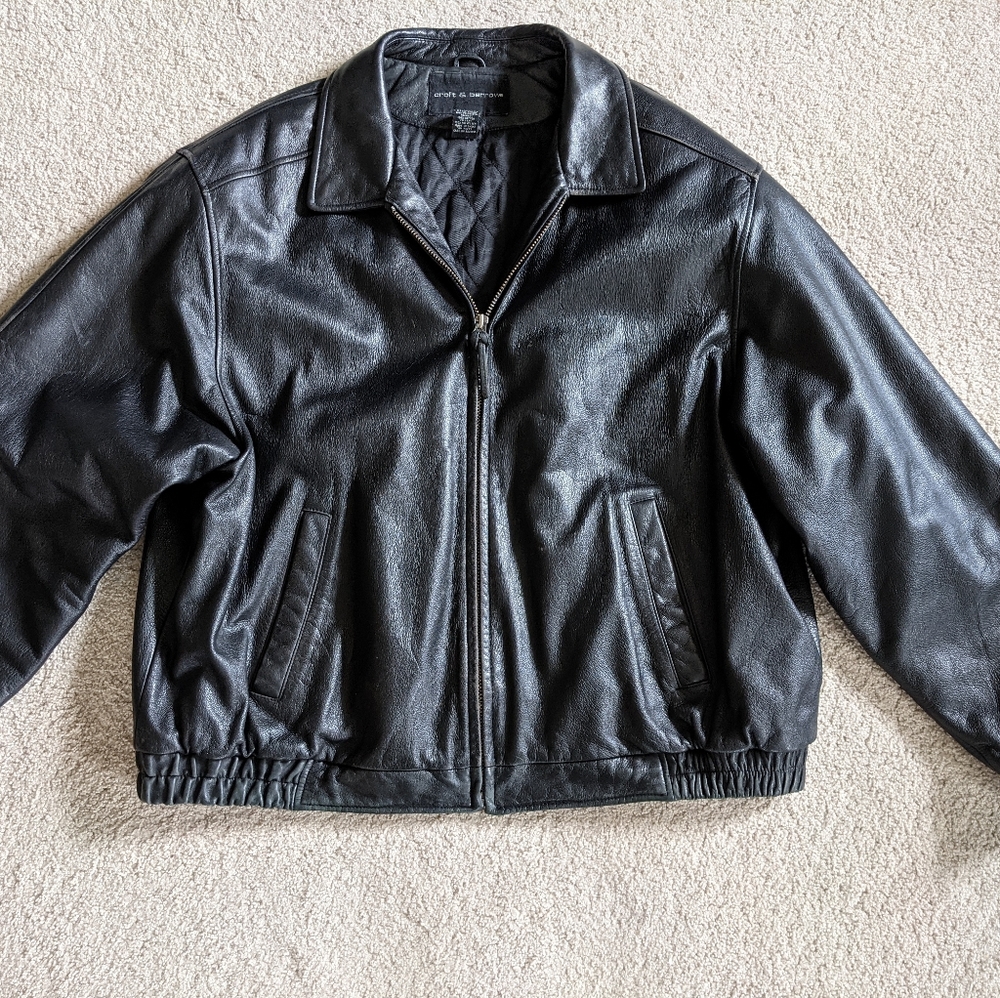 Men's XL genuine leather Croft & Barrow coat